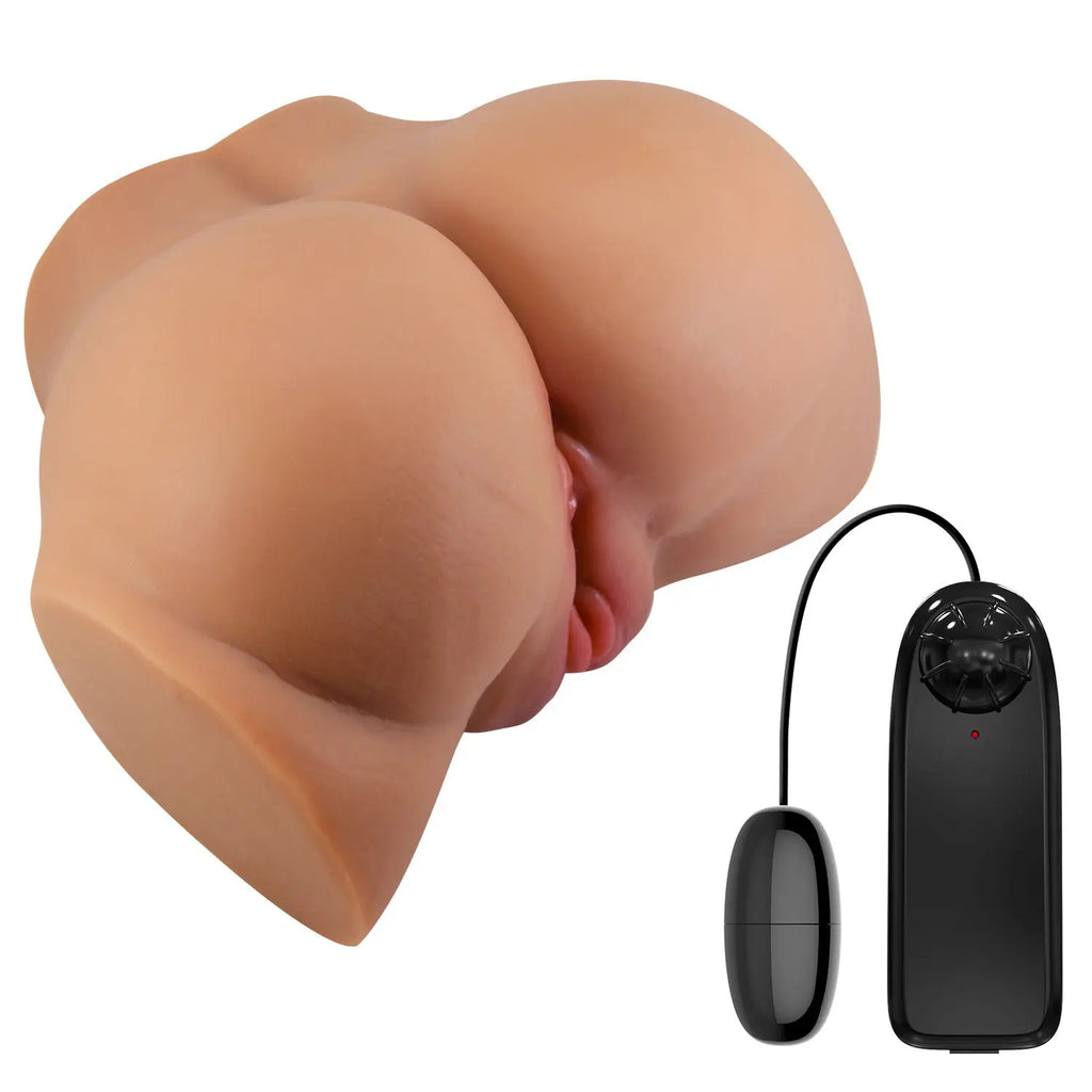 Emilia Realistic Vagina and Ass Vibrator - Tan – body-safe materials | Fu'Cha Exotics