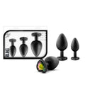 Luxe - Bling Plugs Training Kit - Black with Rainbow Gems