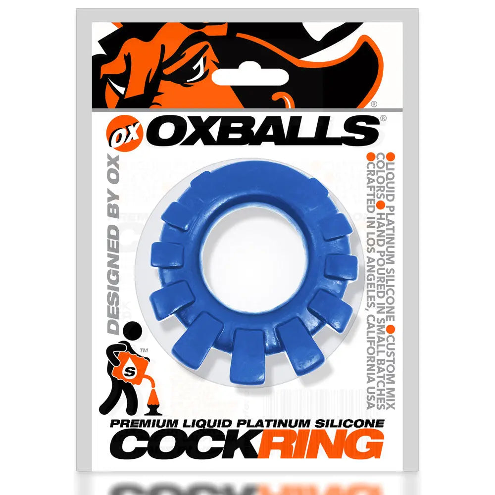 Cock-Lug Lugged Cockring - Marine Blue – body-safe materials | Fu'Cha Exotics