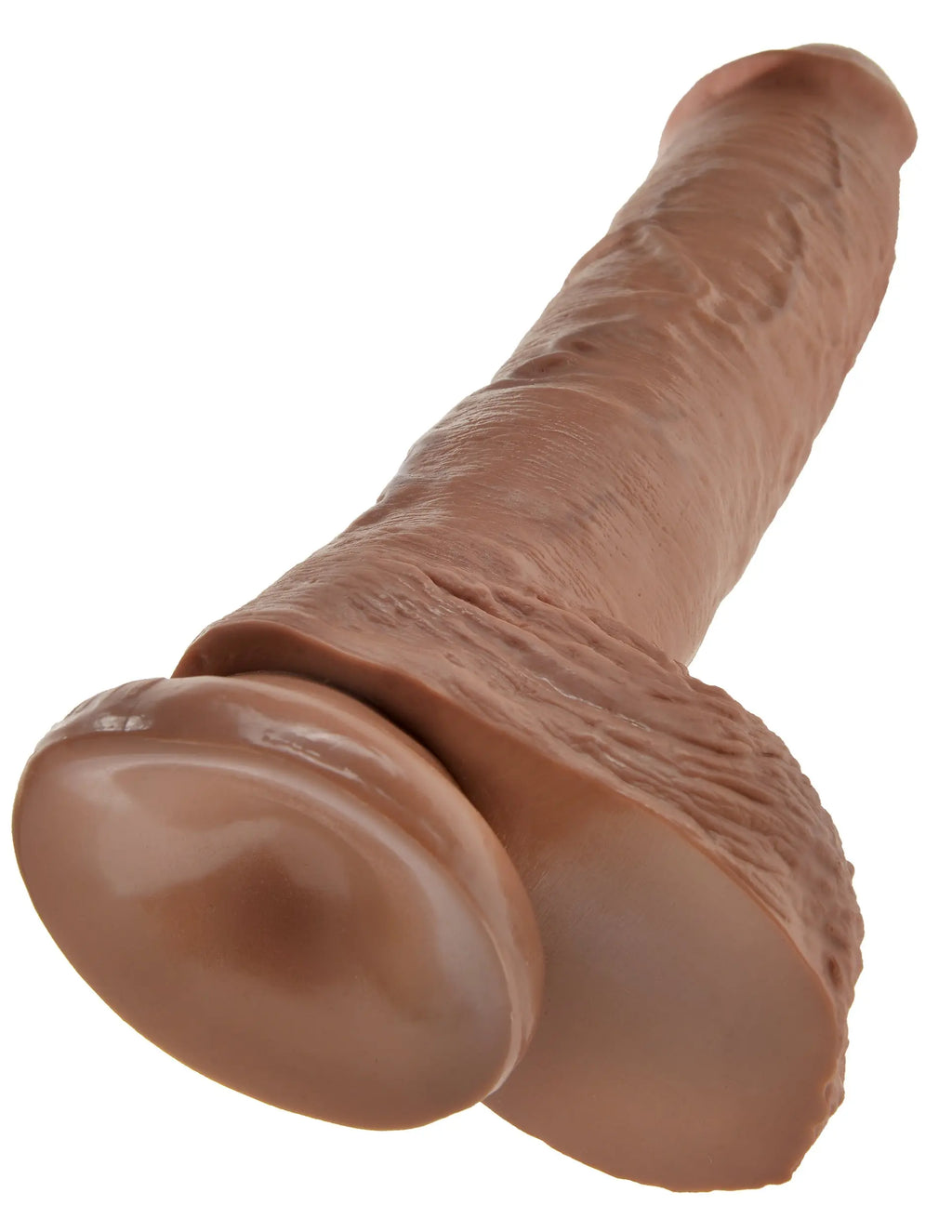 King Cock 10 Inch Cock With Balls - Tan – body-safe materials suction stimulation | Fu'Cha Exotics