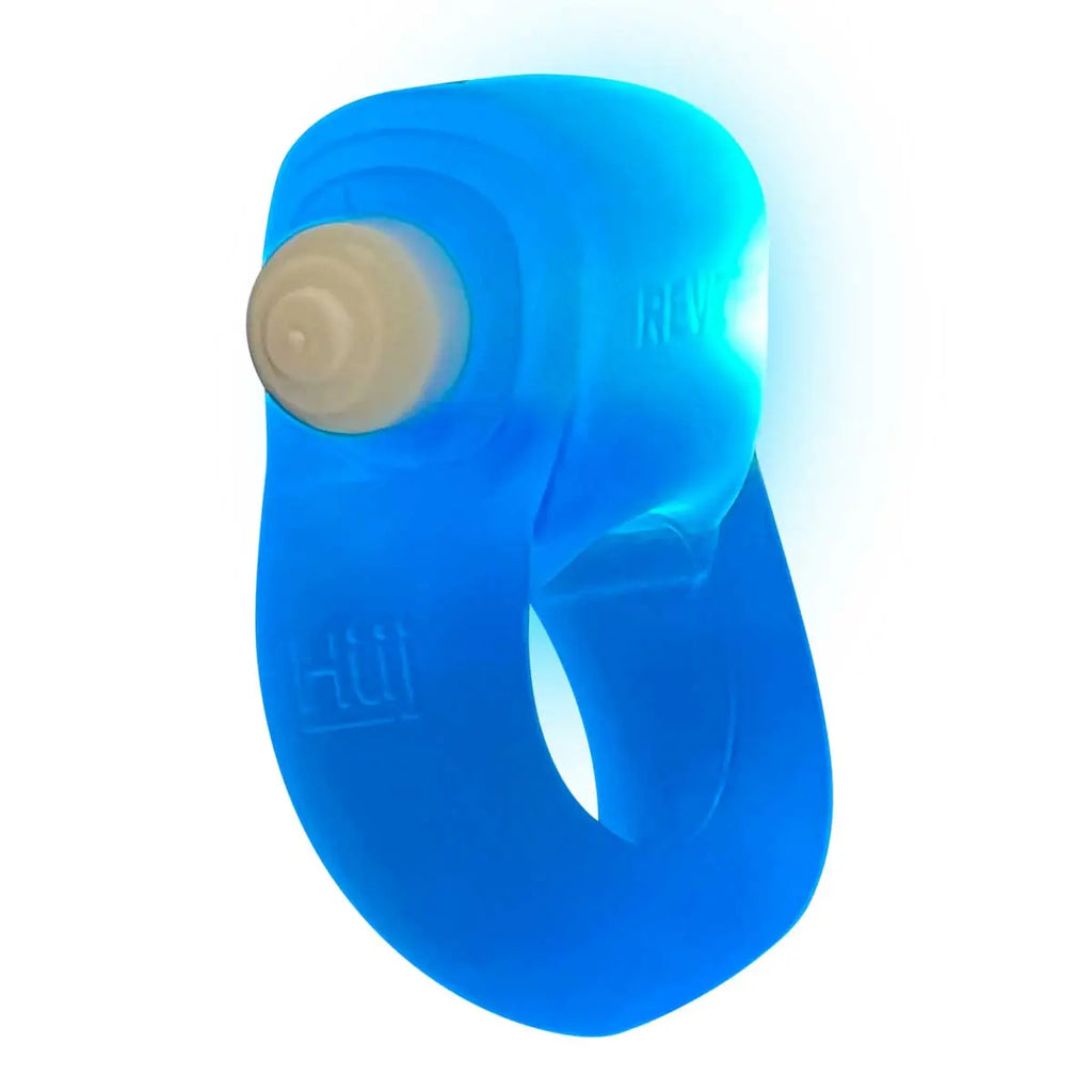 Glowdick Cockring With Led - Blue Ice – body-safe silicone | Fu'Cha Exotics