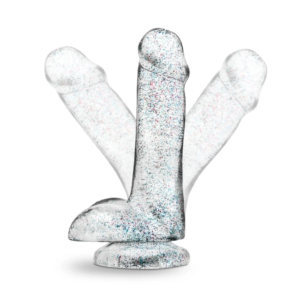 Naturally Yours - 6 Inch Glitter Cock - Sparkling Clear – body-safe materials | Fu'Cha Exotics