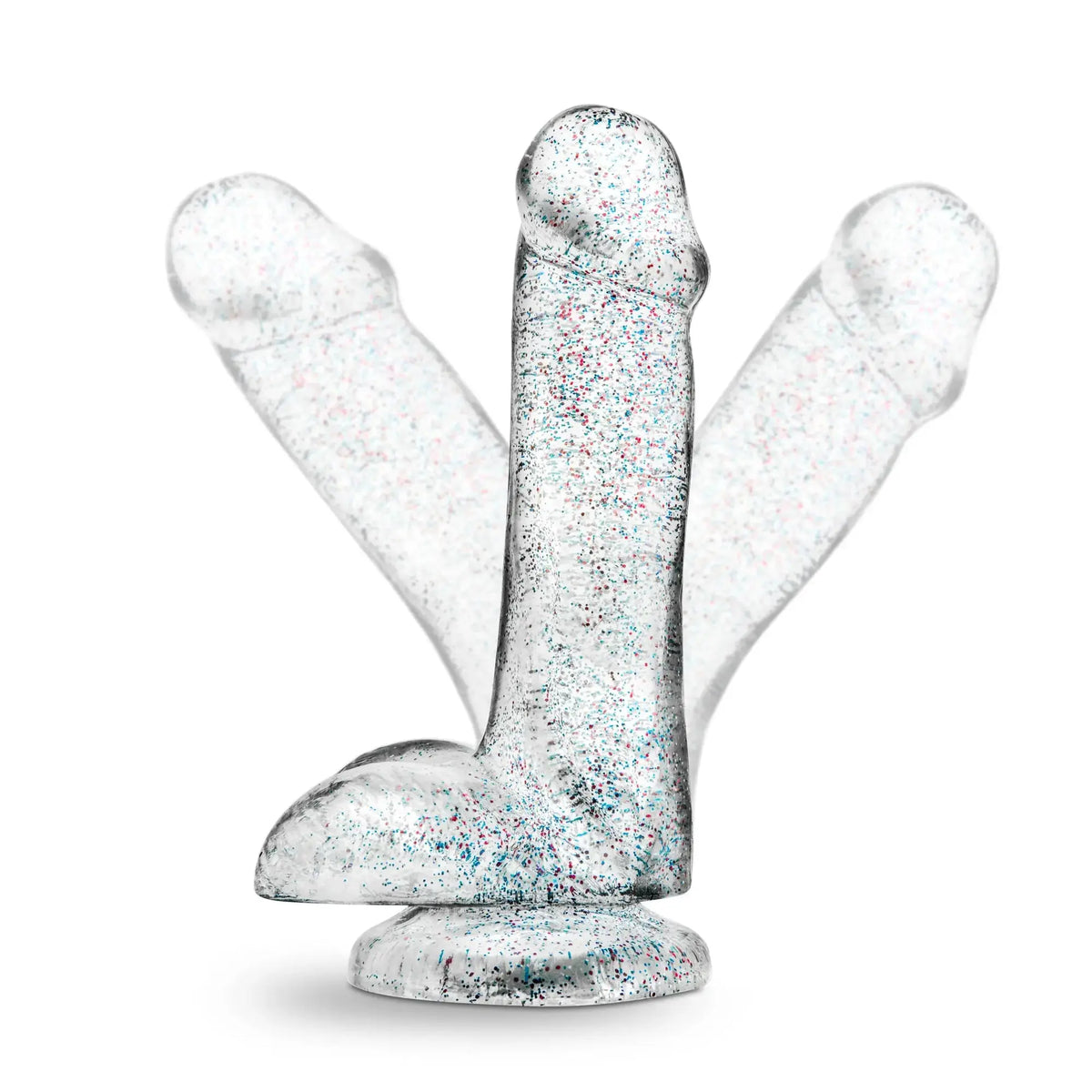 Naturally Yours - 6 Inch Glitter Cock - Sparkling Clear – body-safe materials | Fu'Cha Exotics