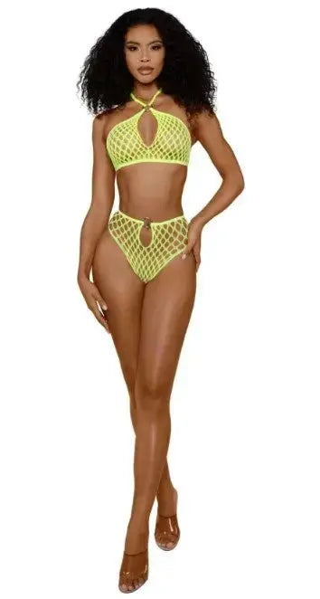 Situation Net 2-Piece Set - Os - Neon Yellow – nylon | Fu'Cha Exotics