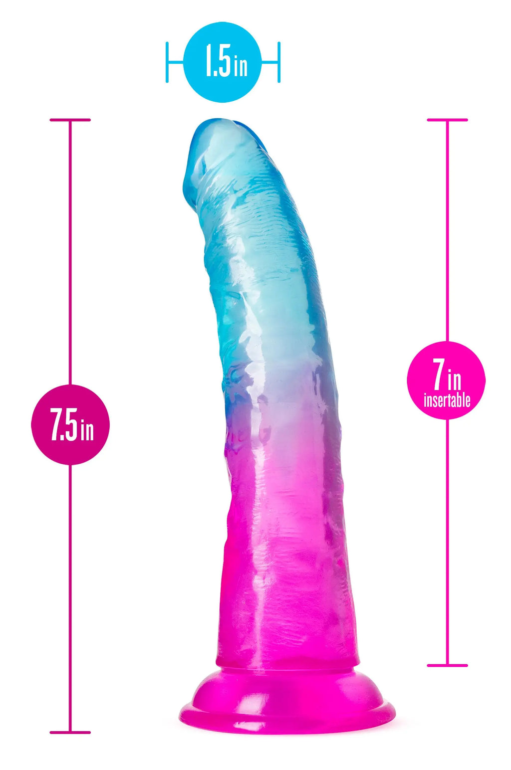 B Yours - Beautiful Sky - 7 Inch Dildo - Sunset – body-safe materials | Fu'Cha Exotics