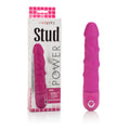 Pink waterproof power stud rod with curved shaft and silver ring base