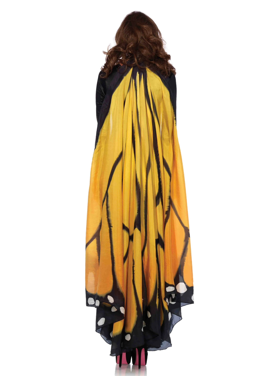 Festival Butterfly Wing Halter Cape - Orange/ - One Size - Black – body-safe materials | Fu'Cha Exotics