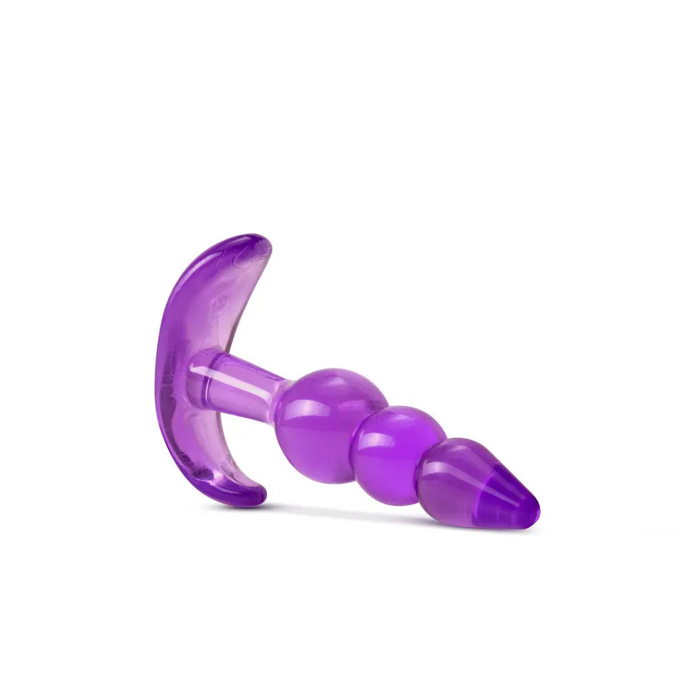 B Yours - Triple Bead Anal Plug - Purple – body-safe materials | Fu'Cha Exotics