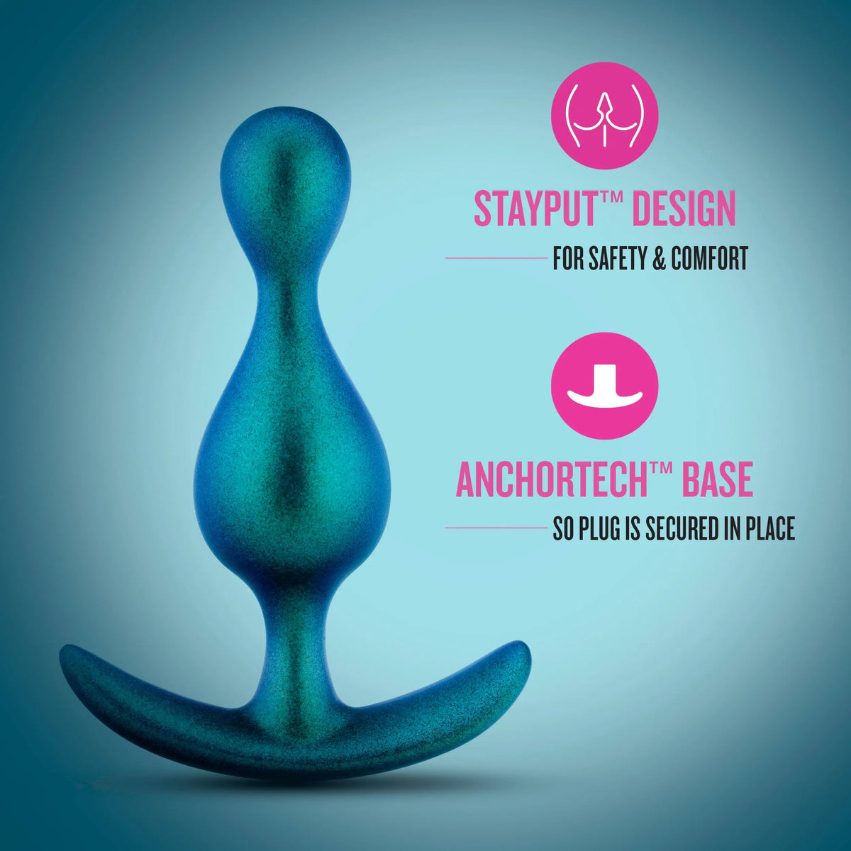 Anal Adventures Matrix - Photon Plug - Neptune Teal – body-safe materials | Fu'Cha Exotics