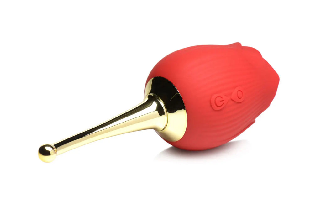 Bloomgasm Flutter Rose Sucking Rose with Butterfly Teaser - Red – body-safe materials | Fu'Cha Exotics