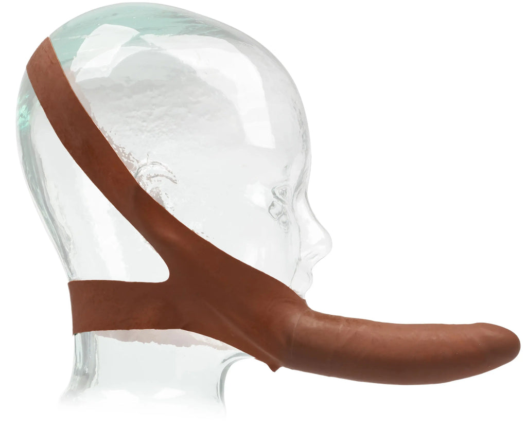 The Original Accommodator Latex Dong - Brown – body-safe materials thrusting action | Fu'Cha Exotics