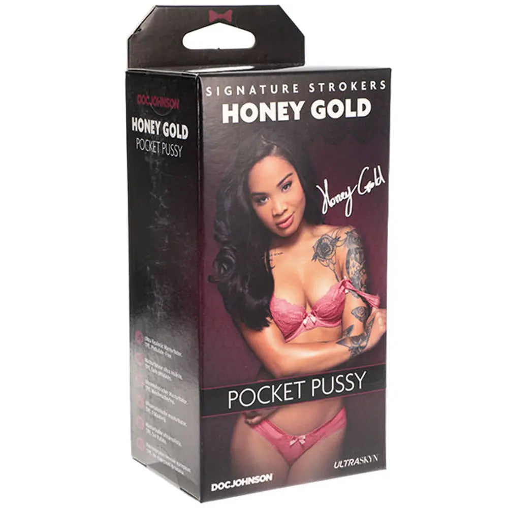 Signature Strokers - Honey Gold - Ultraskyn Pocket Pussy – body-safe materials | Fu'Cha Exotics