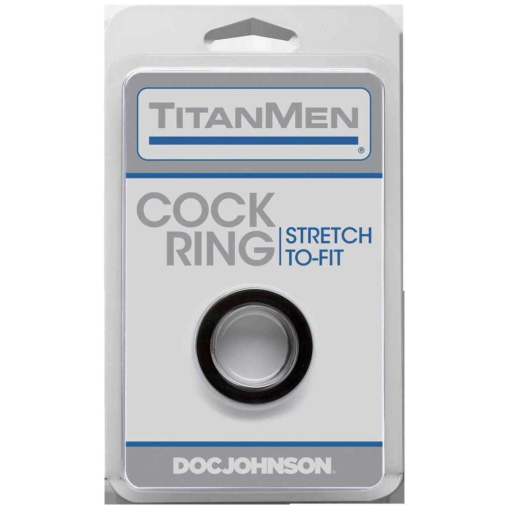 Titanmen Cock Ring - Black – body-safe materials | Fu'Cha Exotics