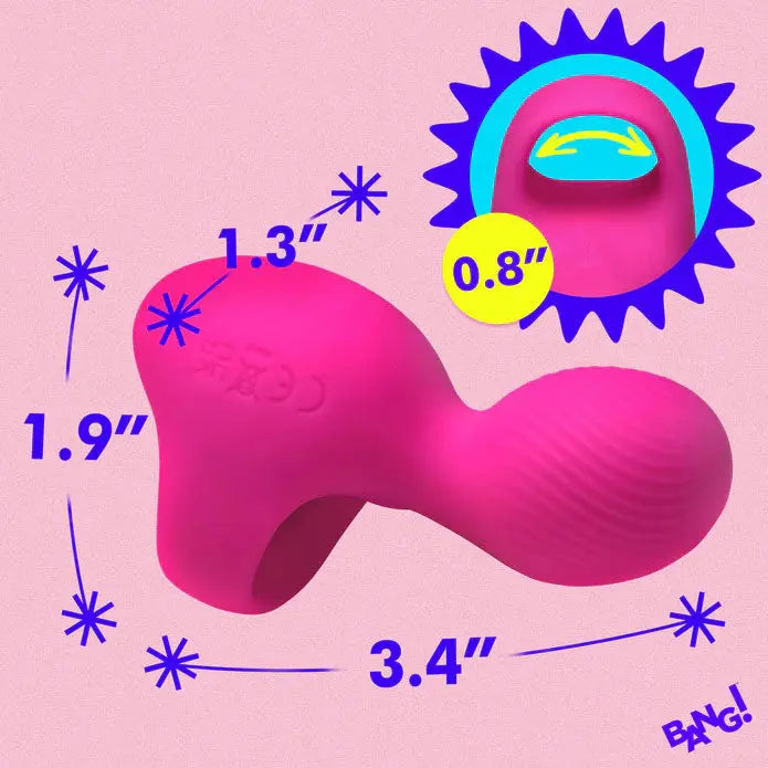 Silicone Finger Vibe - Pink – body-safe materials | Fu'Cha Exotics