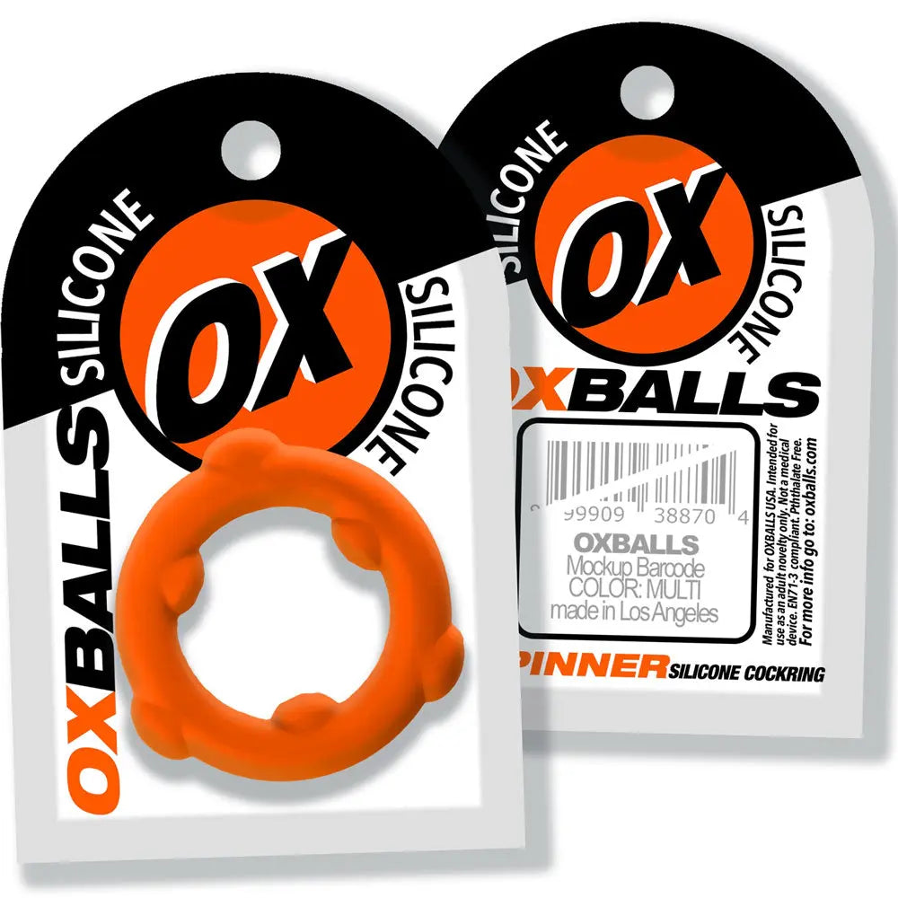 Spinner Single Silicone Ring - Orange Silicone – body-safe silicone | Fu'Cha Exotics