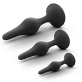 Anal Adventures Platinum - Silicone Beginner Plug Kit - Black – body-safe silicone | Fu'Cha Exotics