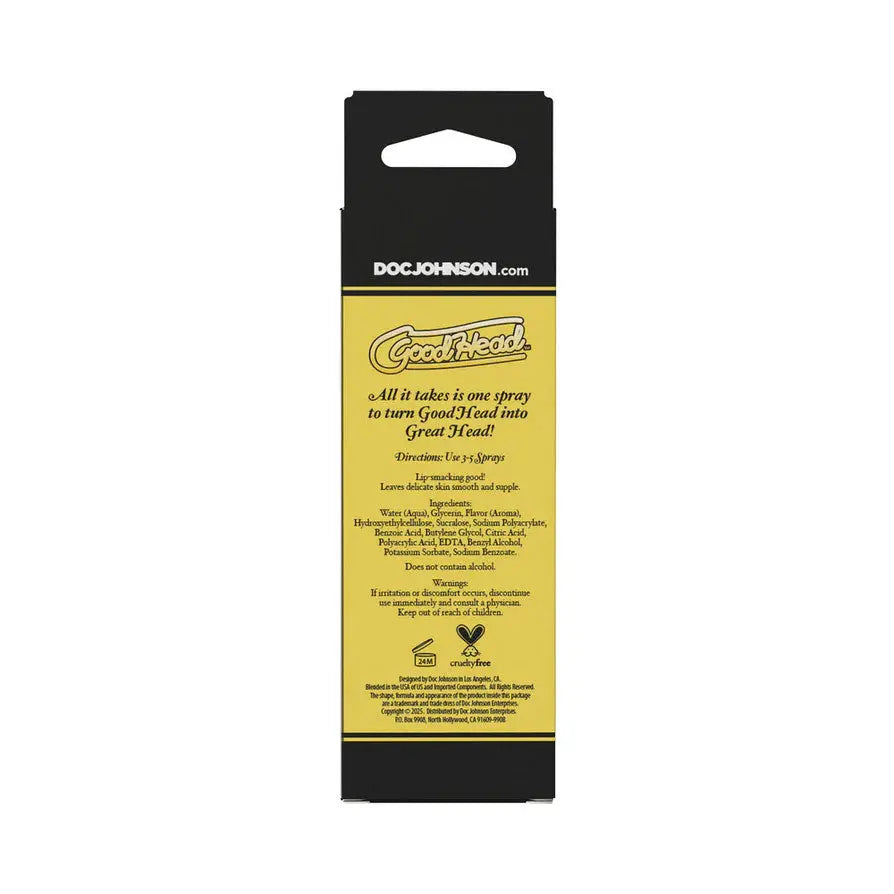 Goodhead - Juicy Head - Cocktails Dry Mouth Spray Lemon Drop - 2oz – body-safe materials | Fu'Cha Exotics