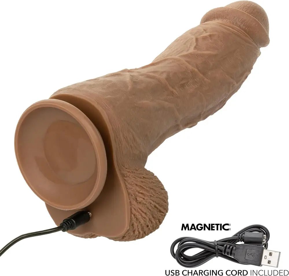 Silicone Rechargeable Big Dick Energy Studs - Brown – body-safe materials | Fu'Cha Exotics