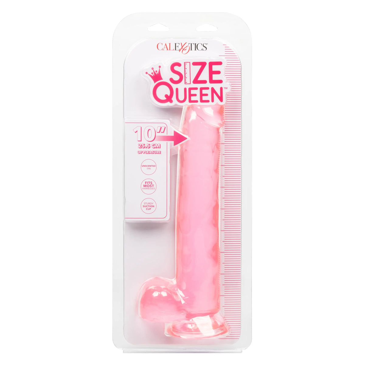 Size Queen 10 inch/25.5 Cm - Pink – body-safe materials | Fu'Cha Exotics