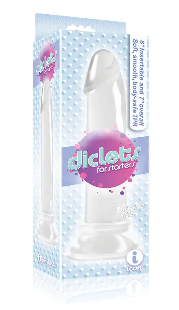 The 9's - Diclet's 7 Inch Jelly Dong - Clear Clear – body-safe materials suction stimulation | Fu'Cha Exotics