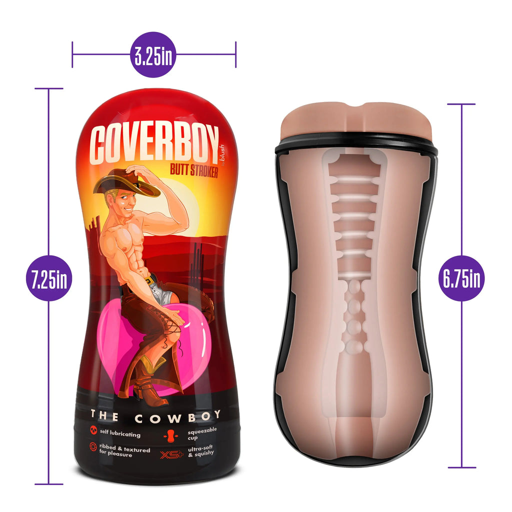 Coverboy - Cowboy - Self Lubricating Stroker - Beige – body-safe materials | Fu'Cha Exotics
