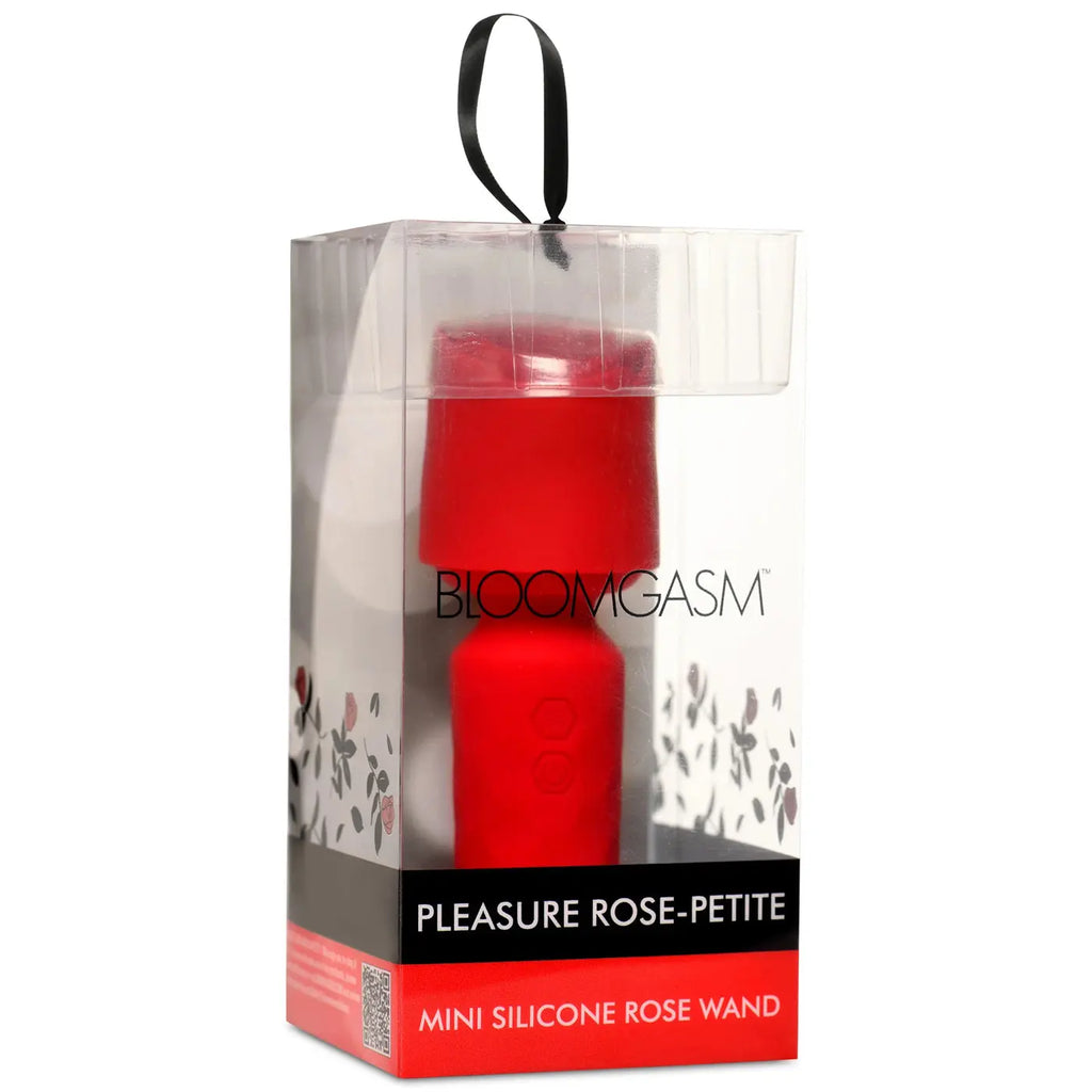 Pleasure Rose-Petite Mini Silicone Rose Wand - Red – body-safe materials | Fu'Cha Exotics