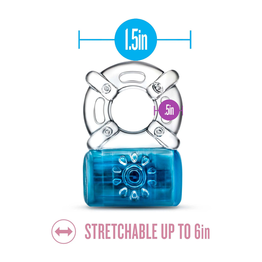 Play With Me - Pleaser Rechargeable C-Ring - Blue – body-safe materials | Fu'Cha Exotics
