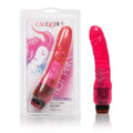 Curved adult vibrator, hot pink, 8.25 in