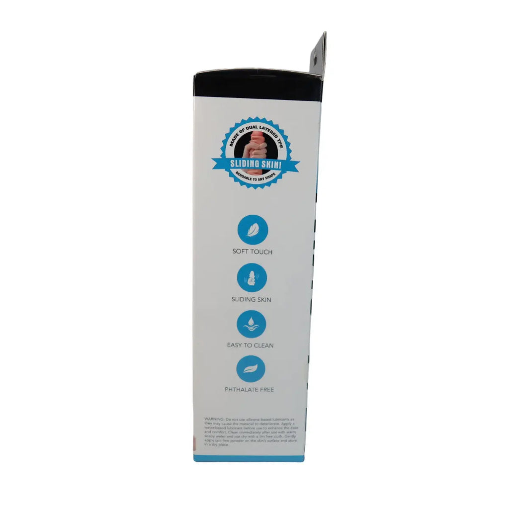 Real Skin 9" Dual Layer Dildo - Light Brown – body-safe materials | Fu'Cha Exotics