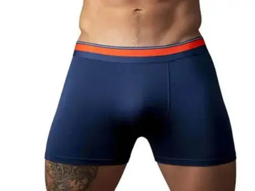Soo Cumfy Boxer Brief - Large -Navy – body-safe materials | Fu'Cha Exotics