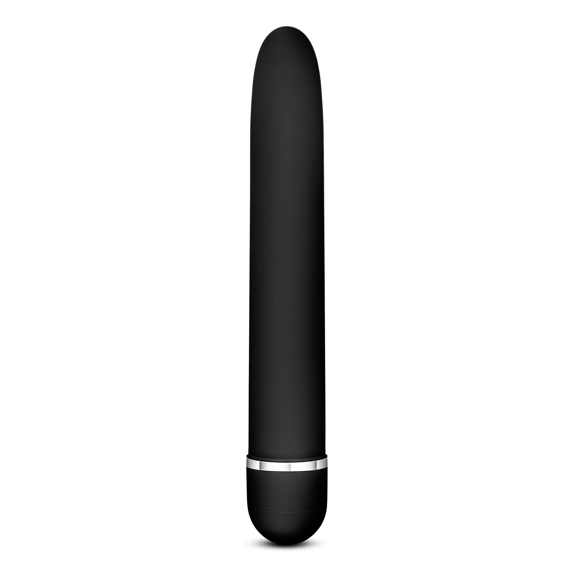 Black lipstick with silver band and rounded bullet tip