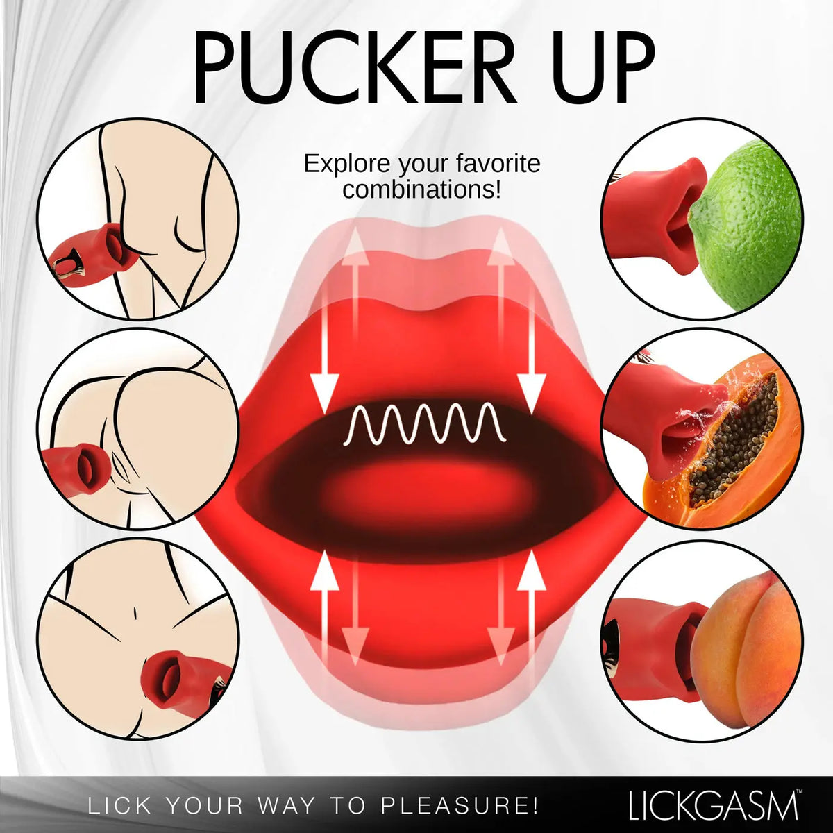 Lickgasm Kiss and Tell Mini Kissing and Vibrating Clitoral Stimulator - Red – body-safe materials | Fu'Cha Exotics