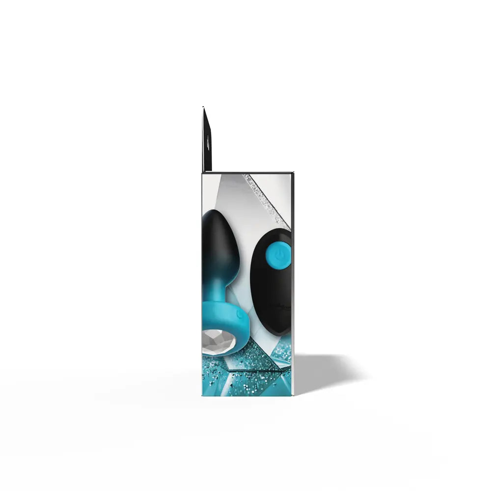 Eluxe Vibrating Clr Gem Bluombre Plug Md With Remote – body-safe materials | Fu'Cha Exotics
