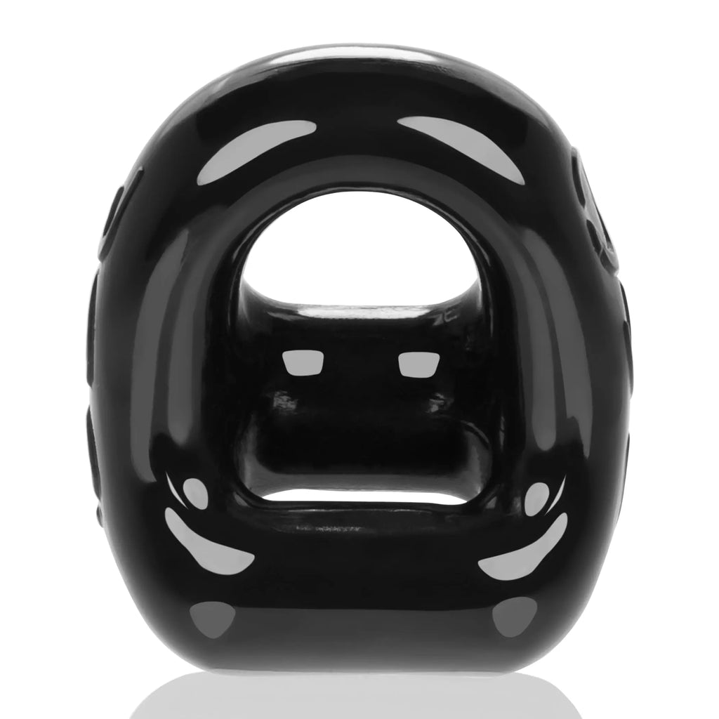 360 2- Way Cockring and Ballsling - Black – body-safe materials | Fu'Cha Exotics