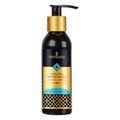 Personal moisturizer bottle with gold pump, dark bottle, natural water-based label