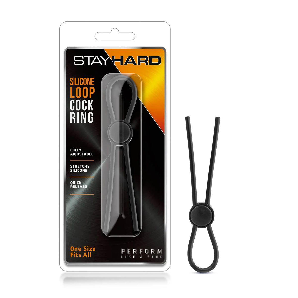 Stay Hard - Silicone Loop Cock Ring - Black – body-safe silicone | Fu'Cha Exotics
