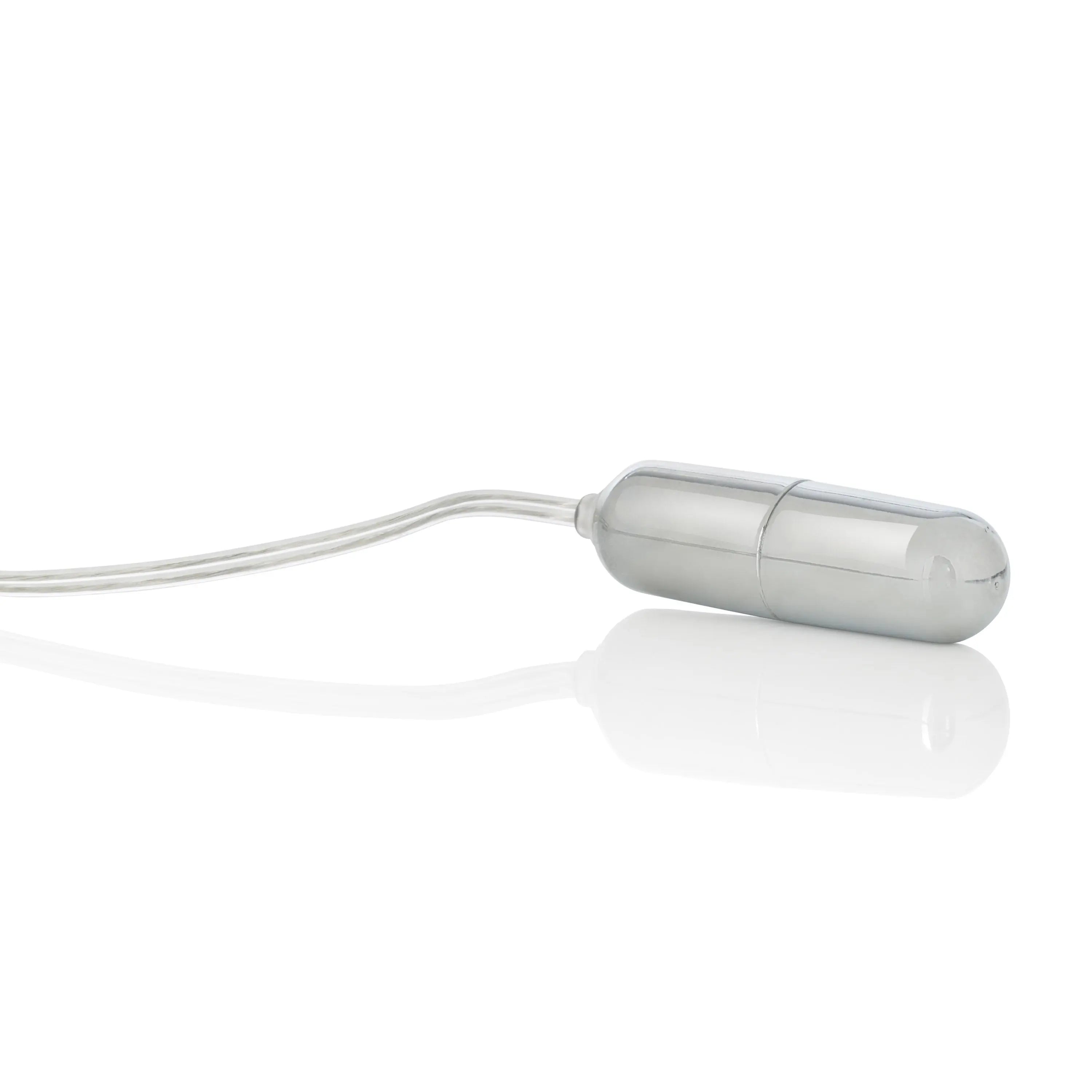 Slimline silver bullet vibrator with power cord