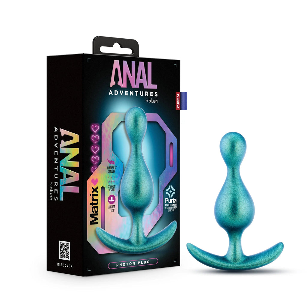 Anal Adventures Matrix - Photon Plug - Neptune Teal – body-safe materials | Fu'Cha Exotics