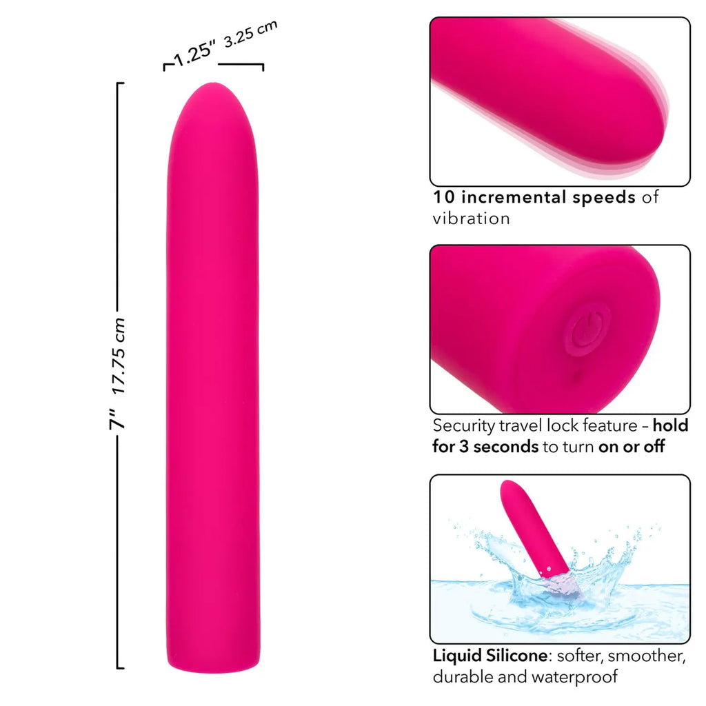 Rechargeable Classic Chic Standard Vibrator - Pink – body-safe materials | Fu'Cha Exotics