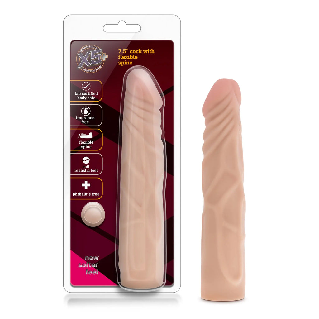 X5 7.5 Inch Dildo With Flexible Spine – body-safe materials | Fu'Cha Exotics