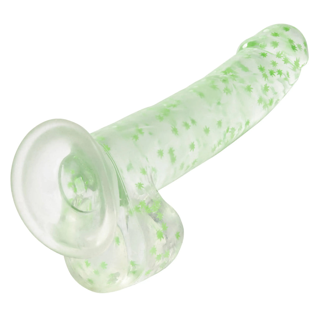 Naughty Bits I Leaf Dick Glow-in-the-Dark Weed Leaf Dildo - Glow in the Dark – body-safe materials | Fu'Cha Exotics