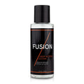 Silicone lubricant bottle with black cap, Fusion label, 2 fl oz size.