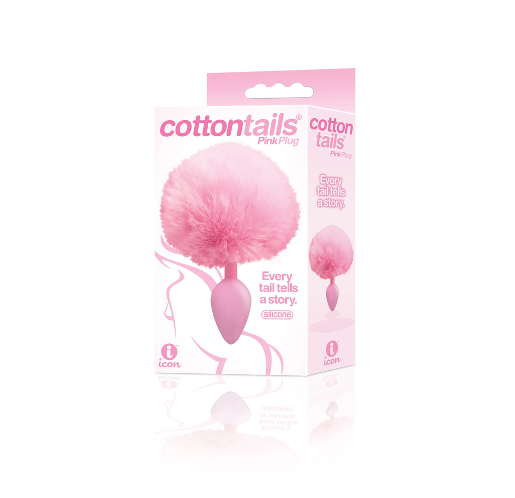 The 9's Cottontails Silicone Bunny Tail Butt Plug - Pink – body-safe silicone | Fu'Cha Exotics