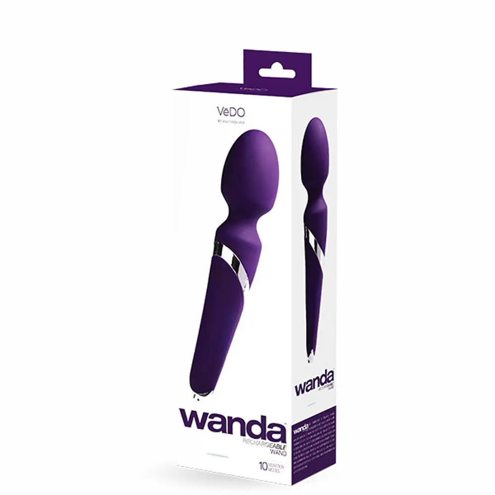 Wanda Rechargeable Wand - Deep Purple – body-safe silicone USB-rechargeable | Fu'Cha Exotics