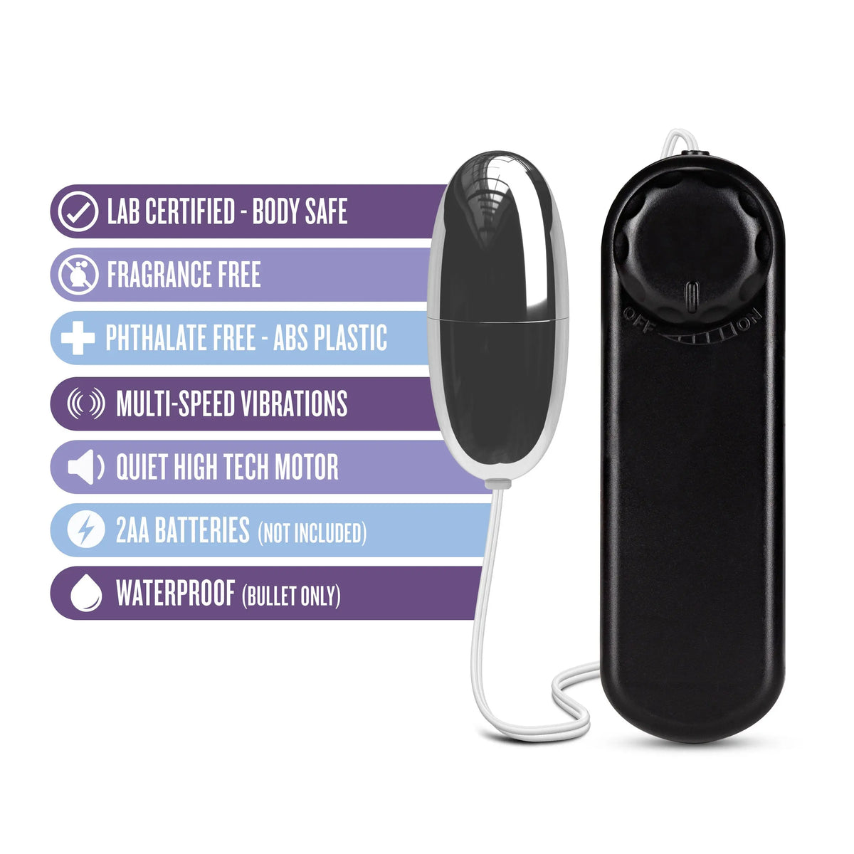 B Yours - Silver Power Bullet - Black – body-safe materials | Fu'Cha Exotics