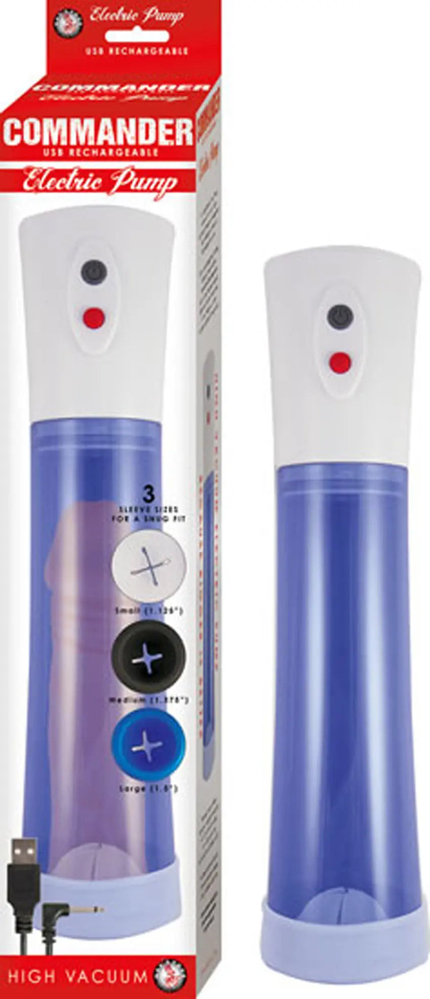 Commander Electric Pump - Blue – body-safe materials | Fu'Cha Exotics
