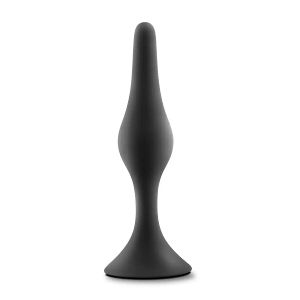 Anal Adventures Platinum - Silicone Beginner Plug - Medium - Black – body-safe materials | Fu'Cha Exotics
