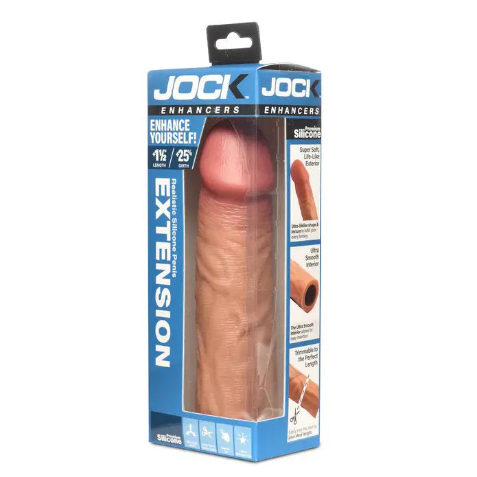 Jock 1.5" Silicone Penis Extension Sleeve - Medium – body-safe materials | Fu'Cha Exotics