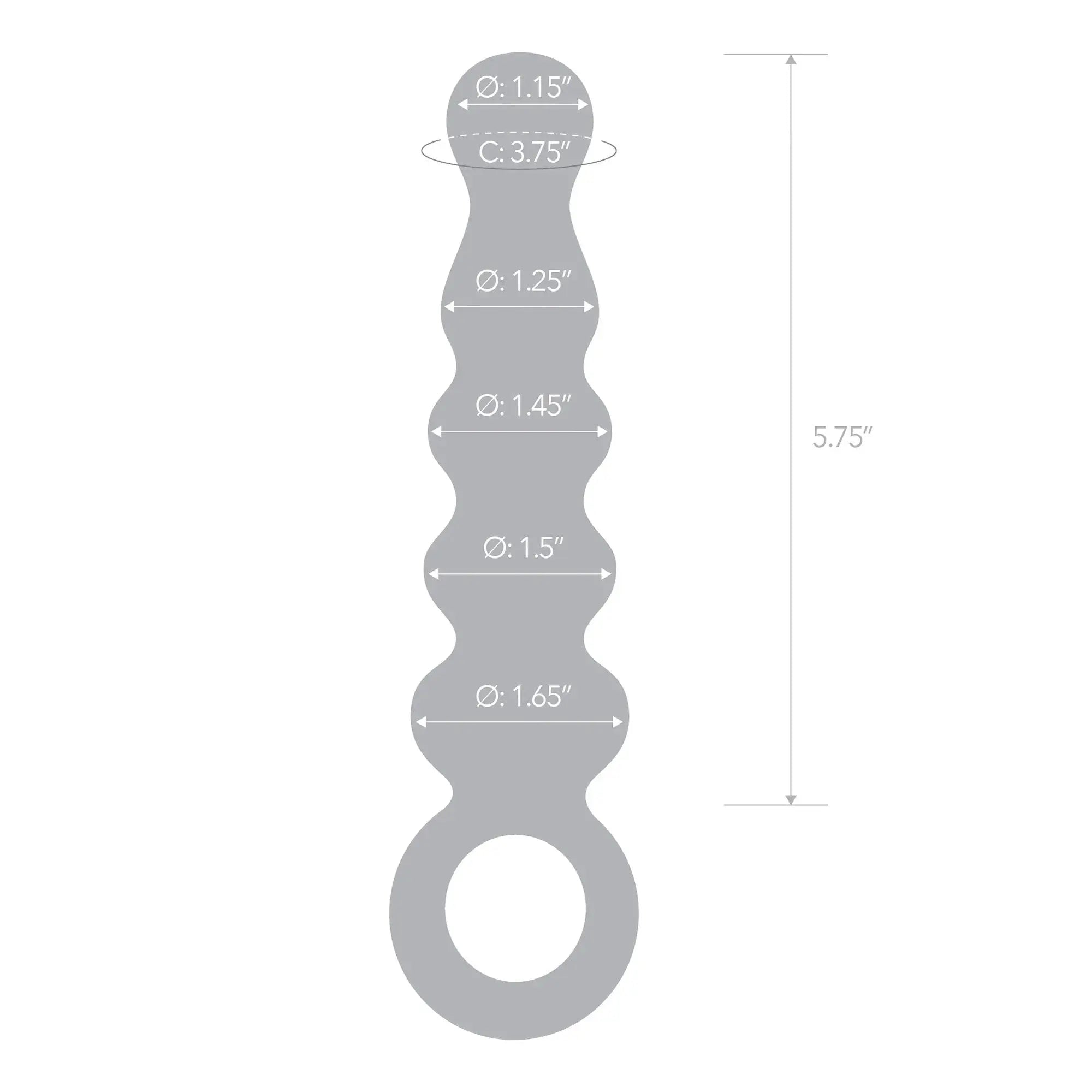 Anal slider with tapered body and circular base ring