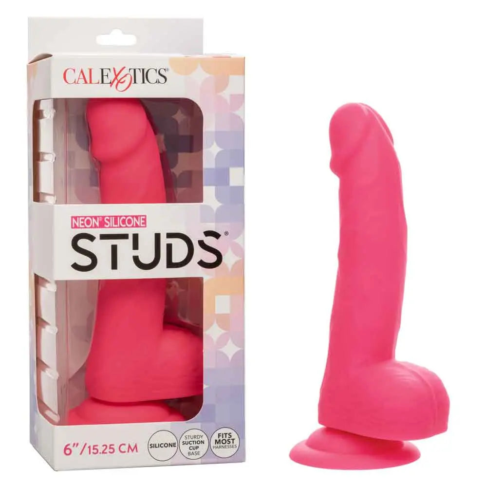 Neon Silicone Studs 6 Inch - Pink – body-safe silicone suction stimulation | Fu'Cha Exotics